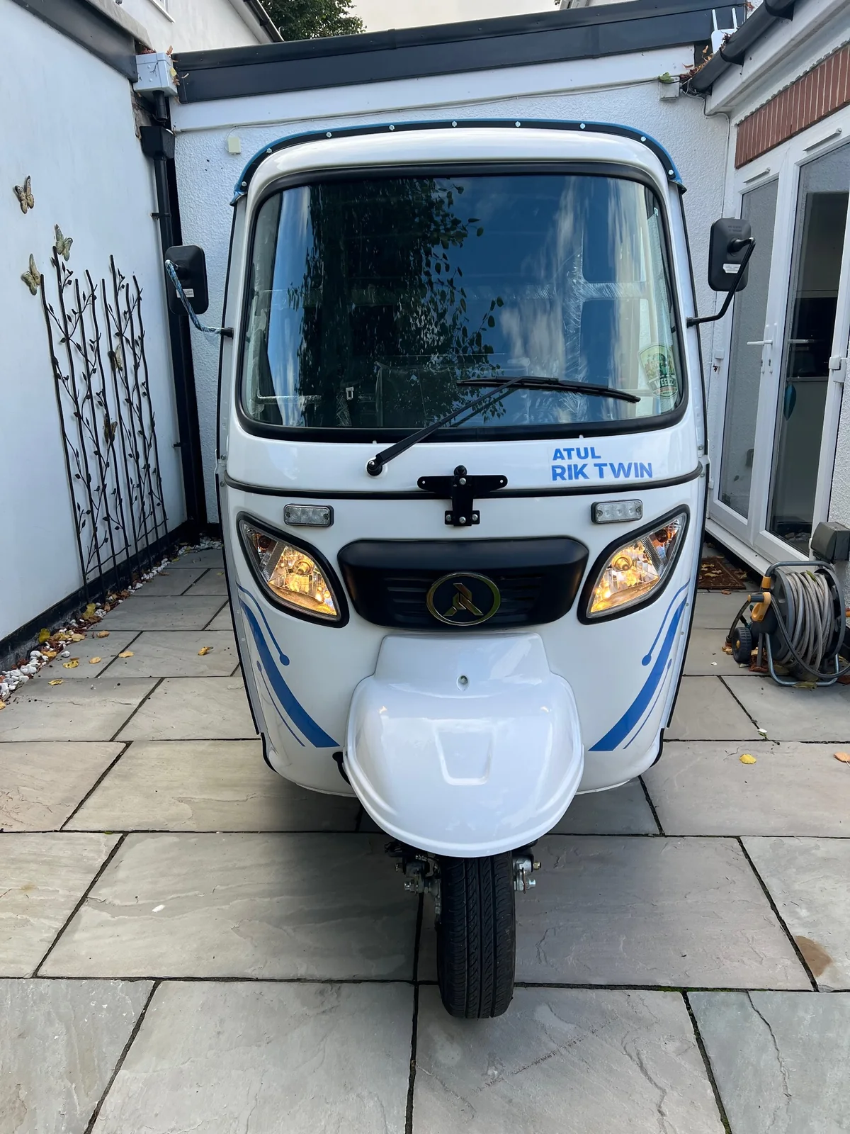Front view of the Atul Rik Twin demonstrator